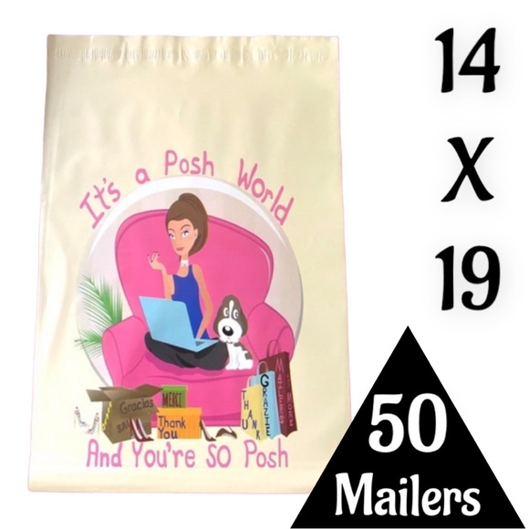 Mailers And More Other - 50 14X19 Posh World Poly Mailers PRICE IS FIRM